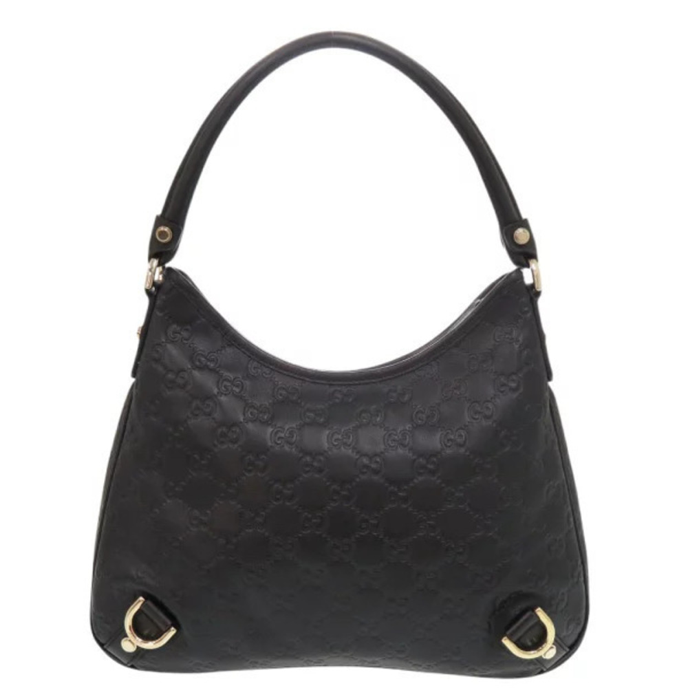 Gucci Leather Abbey Handbag Hobo ssima Shoulder Black One Bag